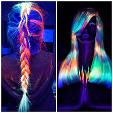 Glow in Dark Hair Streaks